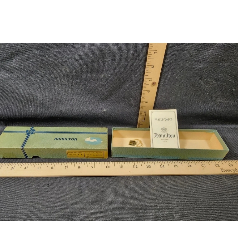Vintage Hamilton Watch Box Empty Paper Insert/Hangtag Masterpiece Box Only